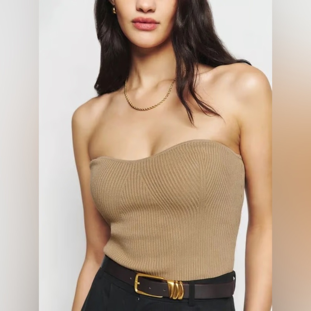 Reformation Jenni Strapless Knit Top